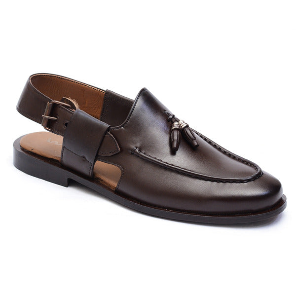 premium quality black chappal with leather sole 0081-P/Brown.