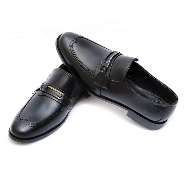 Black  Premium Leather Shoes.(3354-G Black)