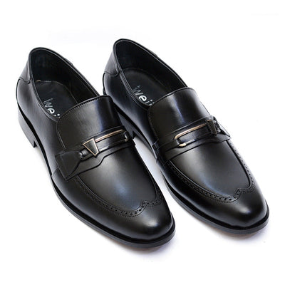 Black  Premium Leather Shoes.(3354-G Black)