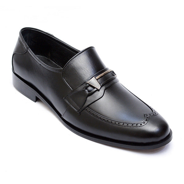 Black  Premium Leather Shoes.(3354-G Black)