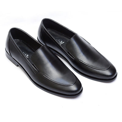 Black  Premium Leather Shoes.(3355-G Black)