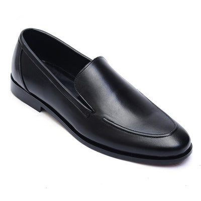 Black  Premium Leather Shoes.(3355-G Black)