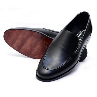 Black  Premium Leather Shoes.(3355-G Black)