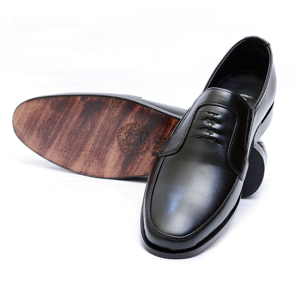 Black  Premium Leather Shoes.(3356-G Black)