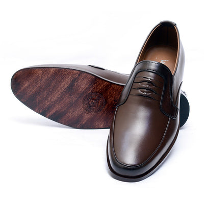 Brown Premium Leather Shoes.(3356-G Brown)