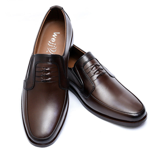 Brown Premium Leather Shoes.(3356-G Brown)