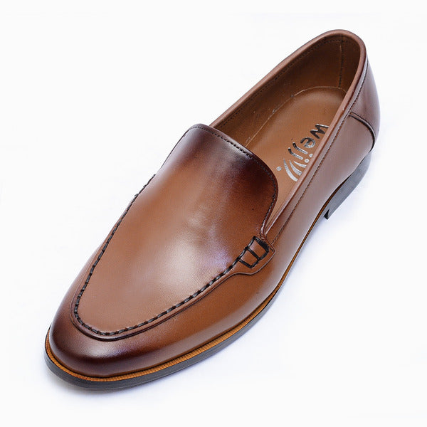 Mustard color Premium Leather Shoes.(3348-G Mustard)