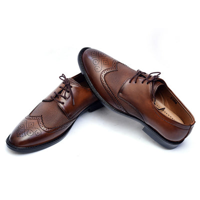 Mustard Premium Leather Shoes.(7065-S Mustard).