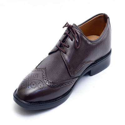 Brown color Premium Leather Shoes (7065- S Brown)