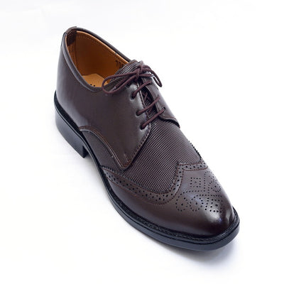 Brown color Premium Leather Shoes (7065- S Brown)