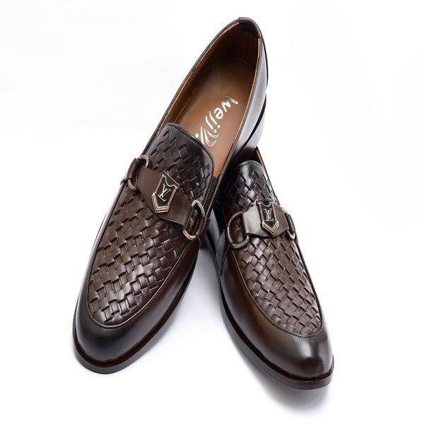 Brown color Premium Leather Shoes .(3363-G Brown)