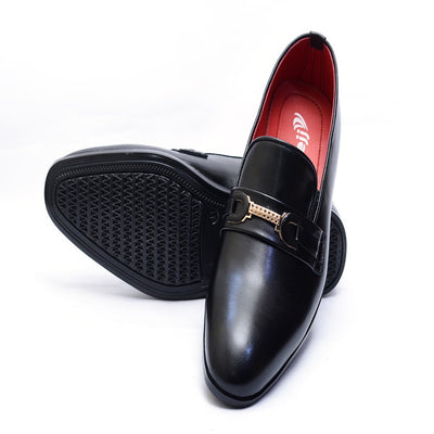 Black color Premium Leather Shoes (9247-G Black)