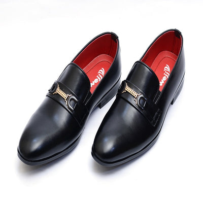 Black color Premium Leather Shoes (9247-G Black)