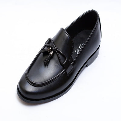 Black color Premium Leather Shoes.(0060 G-Black)