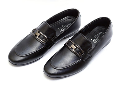 Black color Premium Leather Shoes.(9209-G Black)