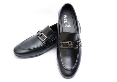 Black color Premium Leather Shoes.(9209-G Black)