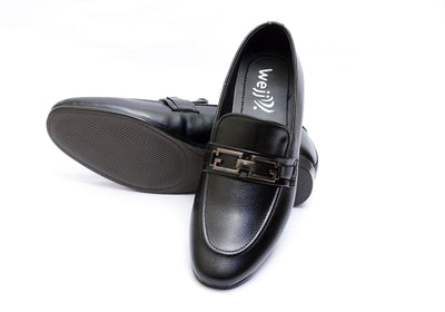 Black color Premium Leather Shoes.(9209-G Black)