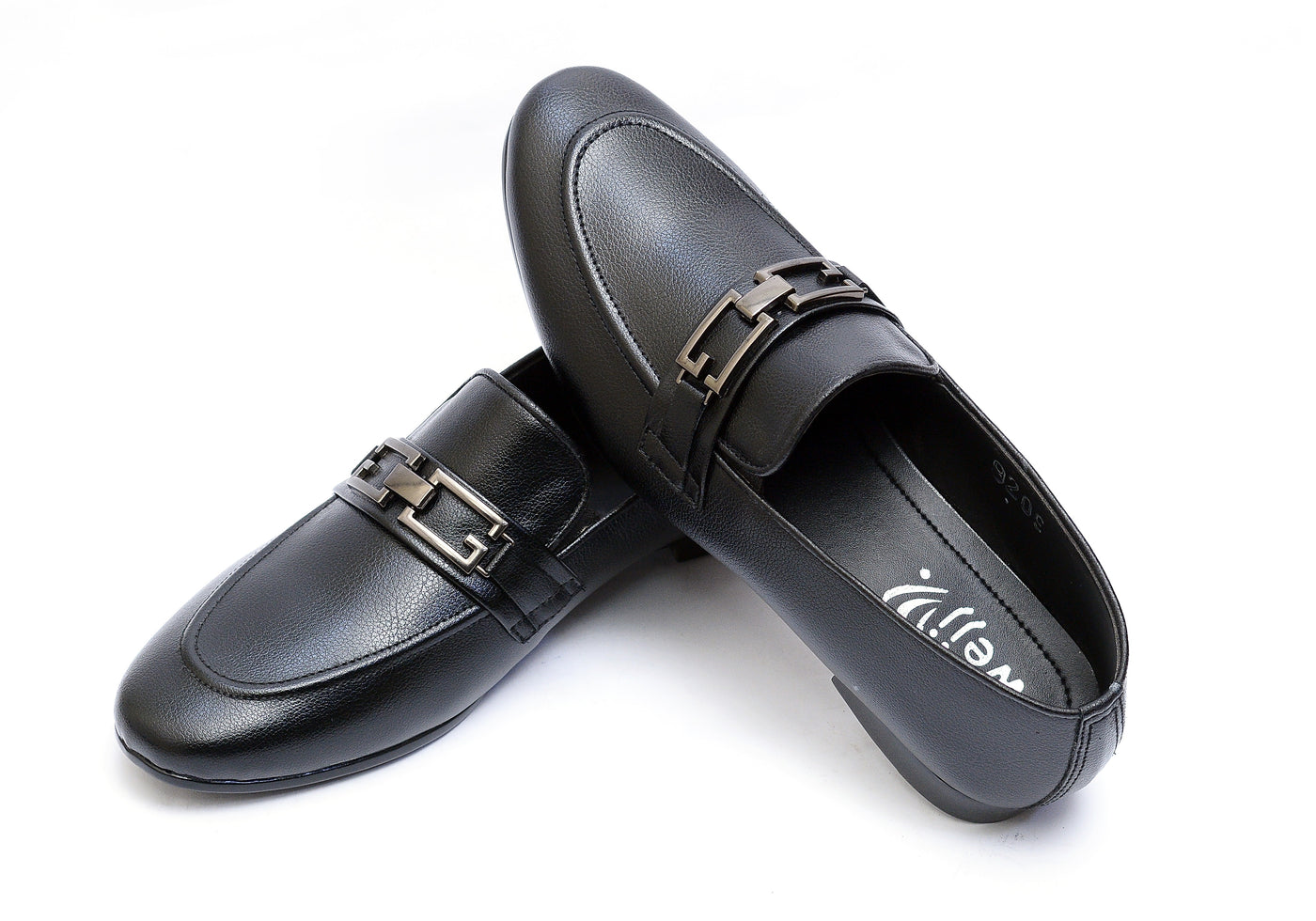 Black color Premium Leather Shoes.(9209-G Black)