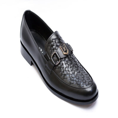 Black color Premium Leather Shoes.(3363-G Black)