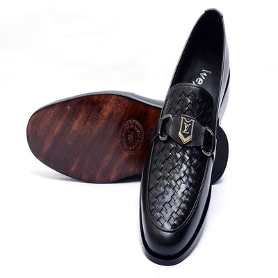 Black color Premium Leather Shoes.(3363-G Black)