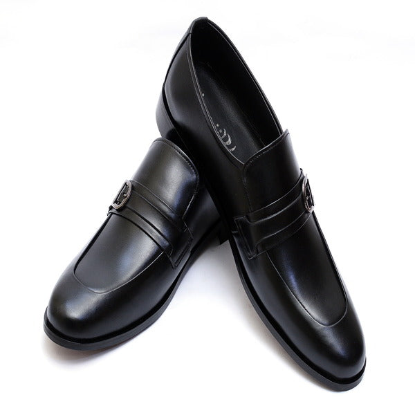 Black  Premium Leather Shoes.(3358-G Black)