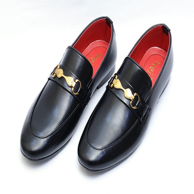 Black color Premium Leather Shoes .(9203-G Black )