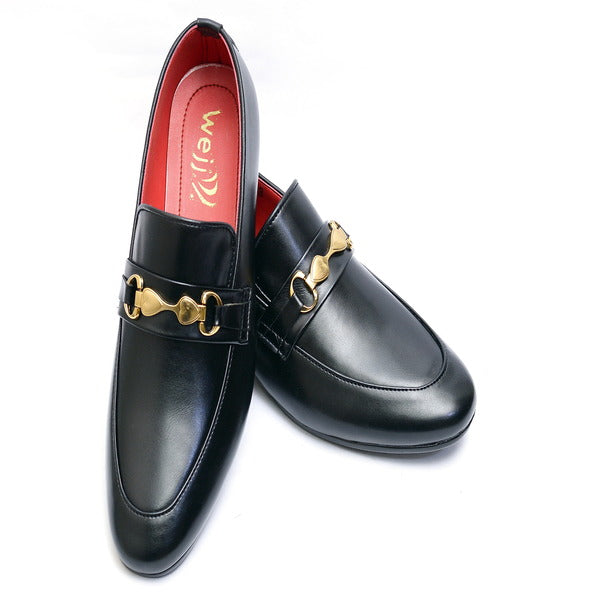 Black color Premium Leather Shoes .(9203-G Black )