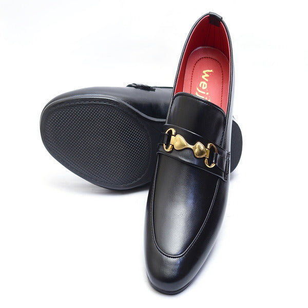 Black color Premium Leather Shoes .(9203-G Black )