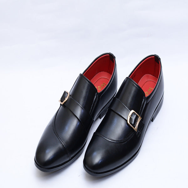 Premium Black Leather Shoes .(0016-G Black)