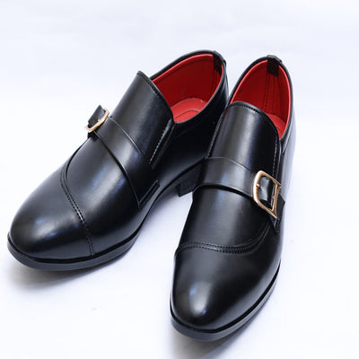 Premium Black Leather Shoes .(0016-G Black)